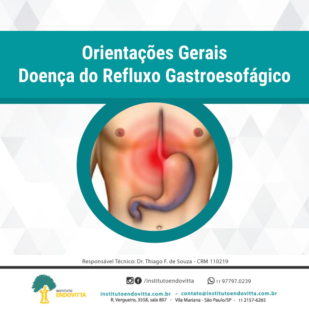 Doença do Refluxo Gastroesofágico Orientações Gerais Instituto